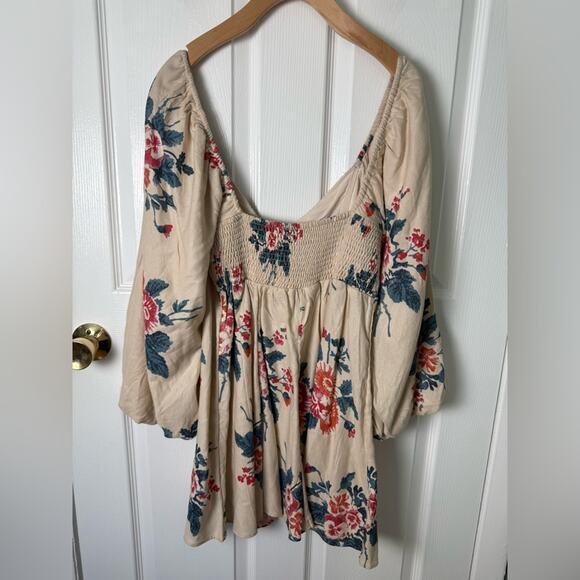 Free People Francesca Floral Print Mini Dress S - Picture 9 of 11